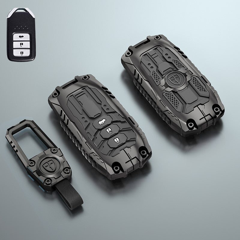 Premium Metal Black Transformer Series Soft Silicon Key Cover for Honda 3 Button Smartkey