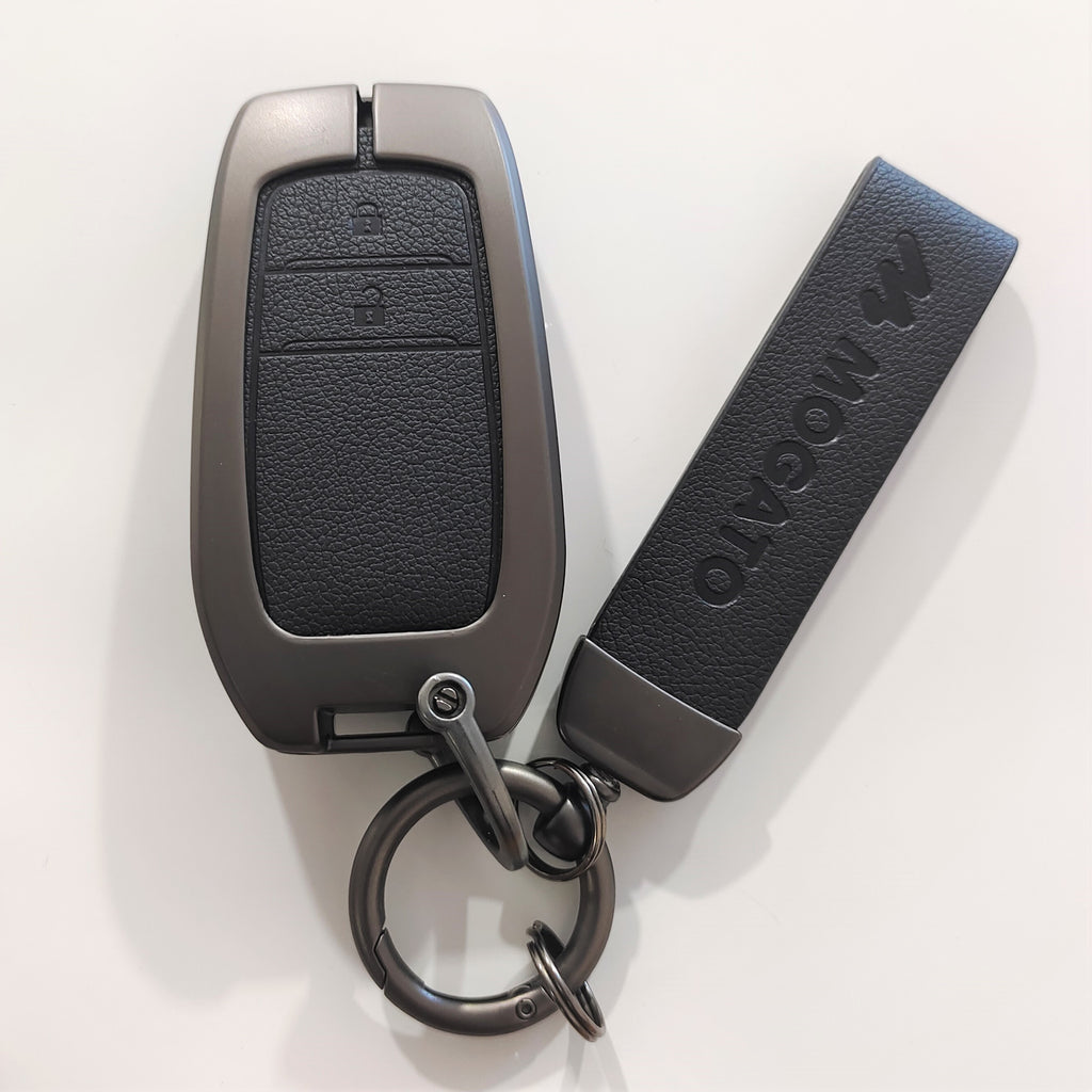 Metal Alloy Leather Key case for Toyota 2 Button Smart Key