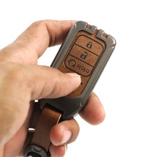 Load image into Gallery viewer, Metal Leather Key case for Honda Elevate | WR-V | Amaze | Honda city | CR-V - 3 Button
