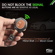 Load image into Gallery viewer, Luxury Zinc Metal Soft Silicon Key Case for Maruti Suzuki Baleno | Fronx | Swift | Ciaz | Ertiga | WagonR | XL 6 | Dezire | Brezza