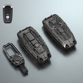 Premium Metal Black Transformer Series Soft Silicon Key Cover for FORD 3 Button Smart Key