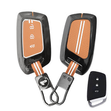 Load image into Gallery viewer, Metal Zinc Soft Silicon Key Case for MG Hector Smart Key (3 Button)
