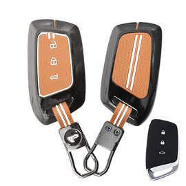 Metal Zinc Soft Silicon Key Case for MG Hector Smart Key (3 Button)