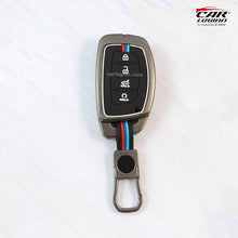 Load image into Gallery viewer, Metal Silicon Car Key Case for Hyundai 4 Button Smart Key