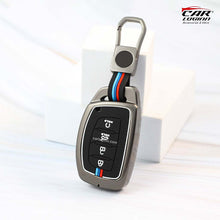 Load image into Gallery viewer, Metal Silicon Car Key Case for Hyundai 4 Button Smart Key