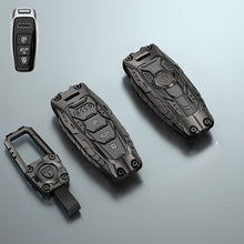 Load image into Gallery viewer, Premium Metal Black Transformer Series Soft Silicon Key Cover for Audi A5 | A4 | A3 | Q3 | Q5 | Q7 | Q8 Smart Key
