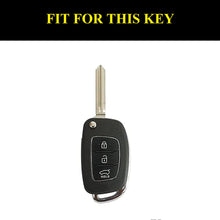 Load image into Gallery viewer, Metal Silicon Alloy Car Key case for Hyundai 3 Button Flip Key