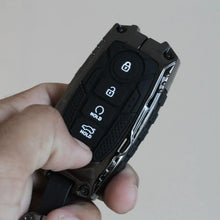 Load image into Gallery viewer, Premium Metal Black Transformer Series Soft Silicon Key Cover for KIA Carens | Carnival | Seltos | Sonet Smart Key