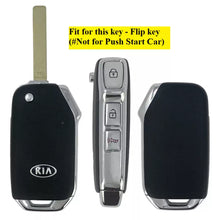 Load image into Gallery viewer, Metal Leather Key case for New Kia Seltos 2023 Facelift | Carens X Line | Sonet Facelift - 3 Button Flip Key (TAN)