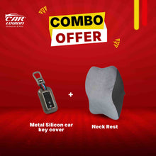 Load image into Gallery viewer, Metal Silicon Car Keycover for Maruti Suzuki 2 Button Smart Key