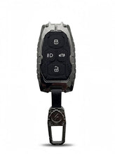 Load image into Gallery viewer, Premium Metal Black Transformer Series Soft Silicon Key Cover for Tata 4 Button Smart Key