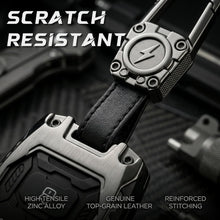 Load image into Gallery viewer, Premium Metal Black Transformer Series Soft Silicon Key Cover for Tata 4 Button Smart Key