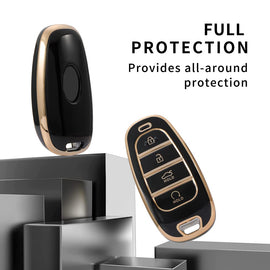 TPU Car Key Cover Fit for New Hyundai Tucson - 4 Button Smart Key (Copy)