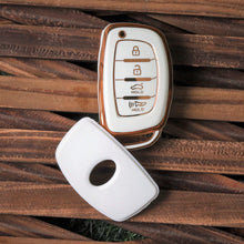 Load image into Gallery viewer, TPU Car Key Cover Fit for Hyundai New i20 | New Creta SX | New Venue SX | Elantra 4 Button Smart Key
