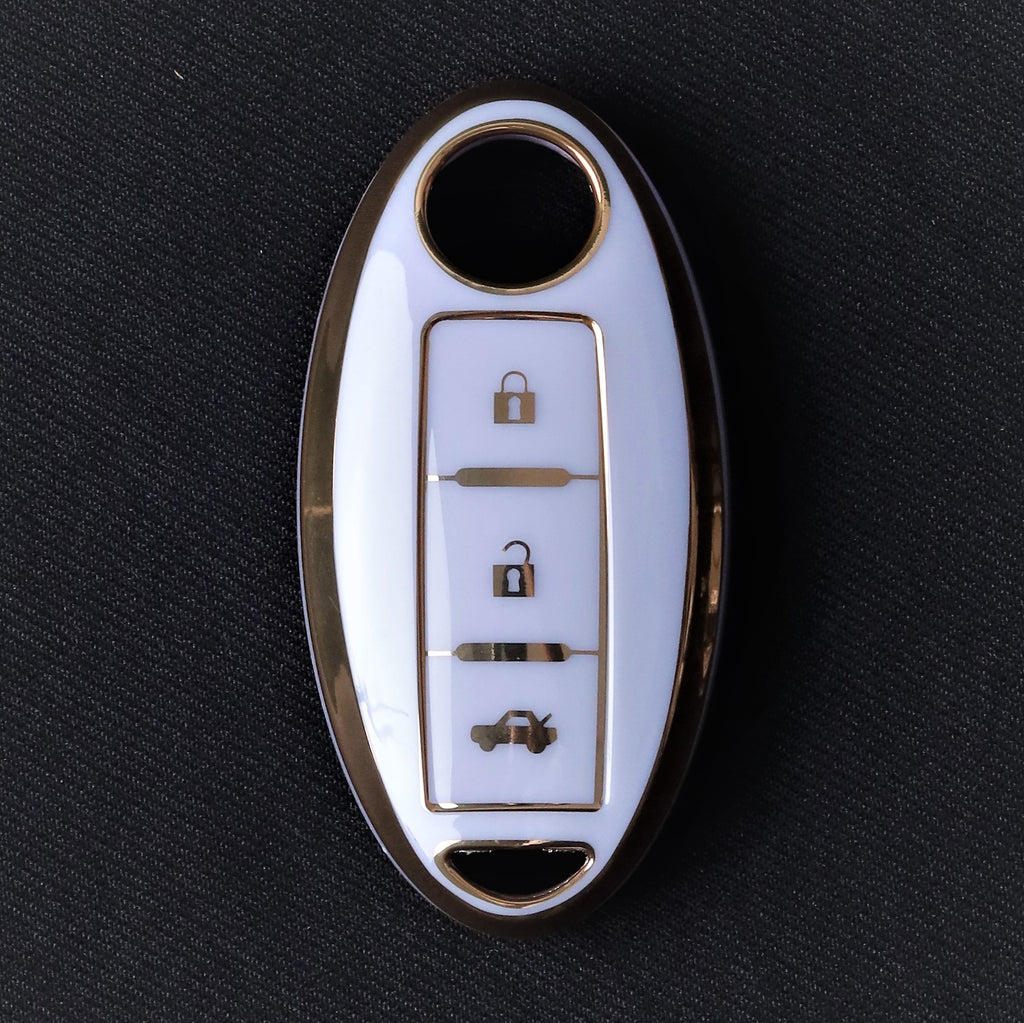 TPU Car Key Cover Fit for Nissan Sunny | Terrano | Magnite Smart Key