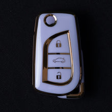 Load image into Gallery viewer, TPU Car Key Cover Fit for Toyota Innova Crysta | Corolla Altis Flip Key