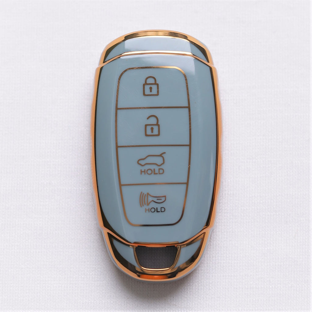 TPU Car Key Cover Fit for Hyundai New Verna 2022 | Verna-2020 4 Button Smart Key