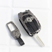 Load image into Gallery viewer, Carloginn Premium Metal Black Transformer Series Soft Silicon Key Cover for Hyundai 3 Button Flipkey