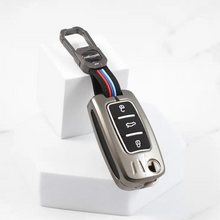 Load image into Gallery viewer, Metal Silicon Alloy Car Key case for Skoda/Volkswagen 3 Button Flip Key