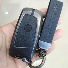 Load image into Gallery viewer, Metal Alloy Leather Key case for BMW 4 Button Smart Key