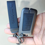 Metal Alloy Leather Key case for Skoda/Volkswagen 3 Button Smart Key