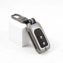 Load image into Gallery viewer, Metal Silicon Key case for Honda Amaze | Accord | Jazz | Honda City | BR-V| CR-V | WR-V | Civic 2 Button Smart Key