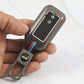 Metal Silicon Car Key cover for Maruti Suzuki Victoris | Grand Vitara | New Brezza | XL 6 | Ertiga | Dezire (2 Button)