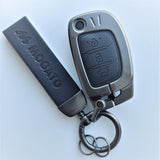 Metal Alloy Leather Key case for Hyundai 3 Button Flip Key