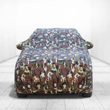 Skoda Kylaq Car Body Cover | All Weather Resistant | Triple Stitched with Soft Cotton Lining | Side Mirror Pocket (JUNGLE VALVET)
