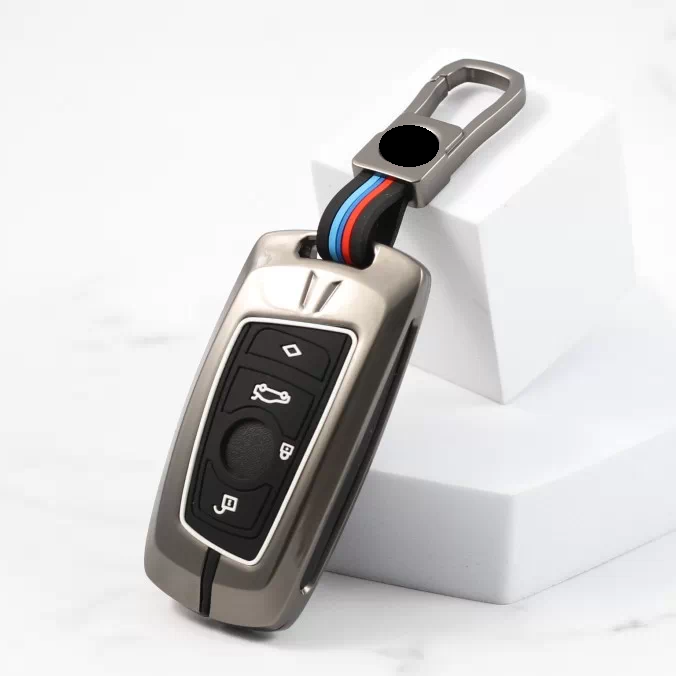 Metal Silicon Alloy Key case for BMW 4 Button Smart Key