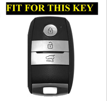 Load image into Gallery viewer, Metal Alloy Leather Keycase for KIA 3 Button Smart Key