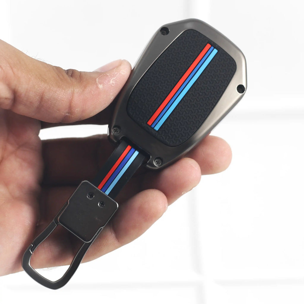 Metal Silicon Key Cover Fit for Renault Triber | Kiger | Kwid | Duster | Terrano| Magnite | Datsun RediGO - 2 Button