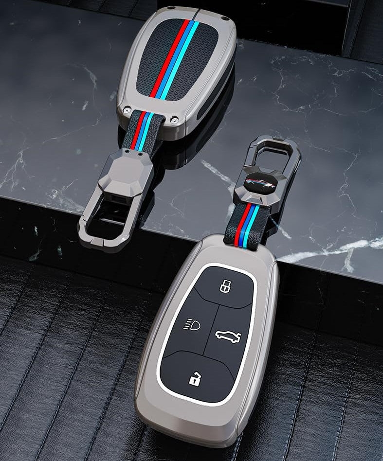 Metal Car Key Cover for TATA 4 Button Smart Key