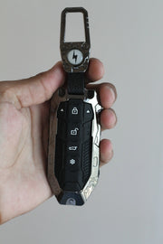 Premium Metal Black Transformer Series Soft Silicon Key Cover for New Mahindra BE 6 | XEV 9E | XEV 9S