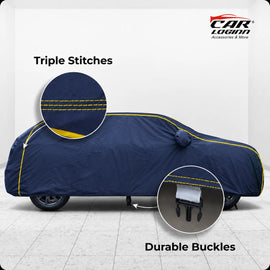 Volvo XC 60 Car Body Cover | All Weather Resistant | Triple Stitched with Soft Cotton Lining | Side Mirror Pocket (AERO Silver)