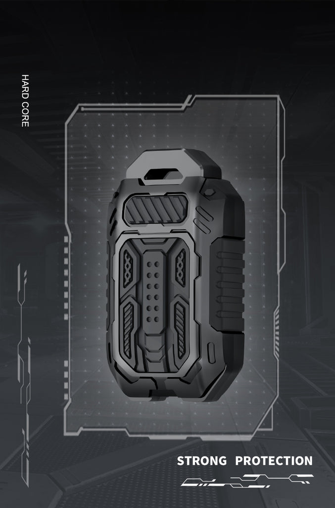 Carloginn Premium Metal Black Transformer Series Soft Silicon Key Cover for Maruti Suzuki 3 Button SmartKey