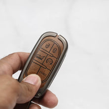 Load image into Gallery viewer, Metal Alloy Leather Key case for Jeep Compass Smart Key  (Tan Color)