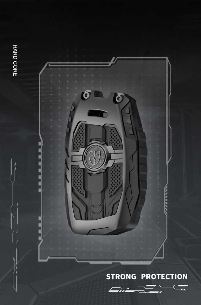 Carloginn Premium Metal Black Transformer Series Soft Silicon Key Cover for Hyundai 3 Button Flipkey