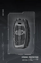 Load image into Gallery viewer, Carloginn Premium Metal Black Transformer Series Soft Silicon Key Cover for Hyundai 3 Button Flipkey