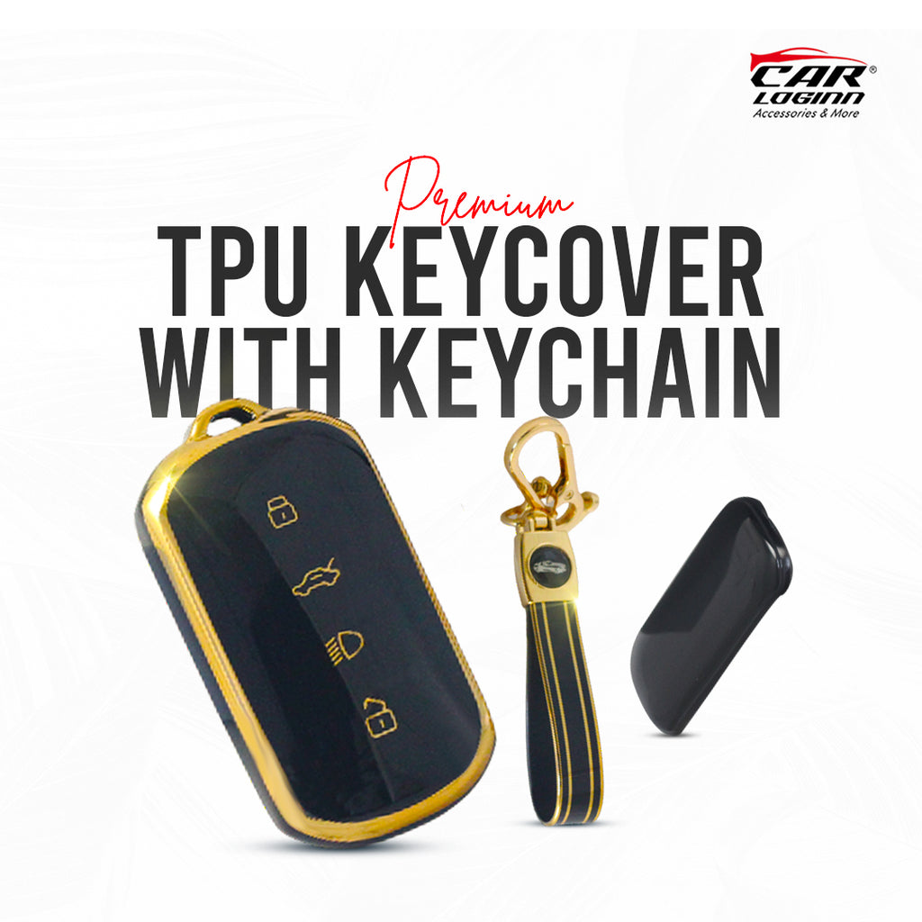 TPU Car Key Cover Fit for Tata Curvv | Curvv EV Electric | Sierra | Safari | Harrier | 4 Button Smart Key