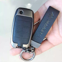 Load image into Gallery viewer, Metal Alloy Leather Key case for KIA 3 Button Flip Key