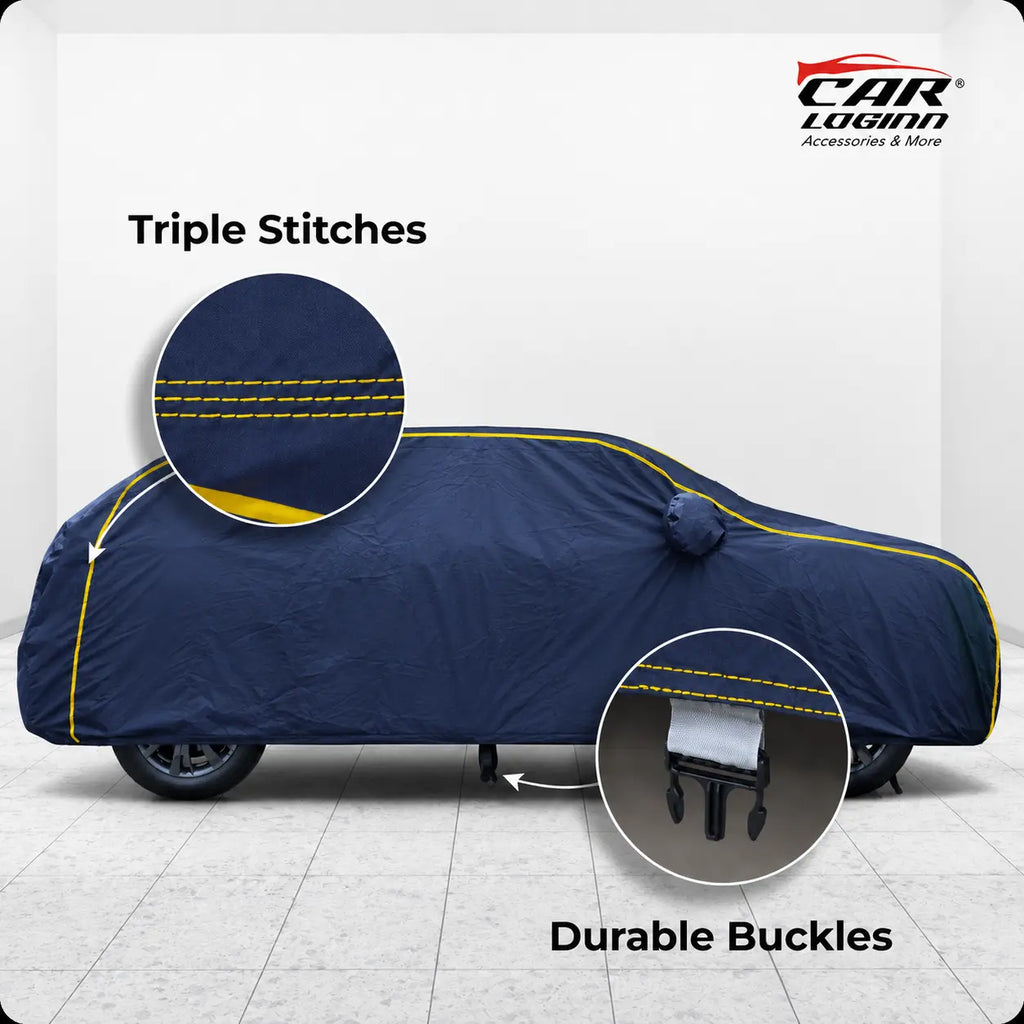 Audi A-6 Car Body Cover | All Weather Resistant | Triple Stitched with Soft Cotton Lining | Side Mirror Pocket (JUNGLE VALVET) (Copy)