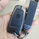 Metal Alloy Leather Key case for BMW 4 Button Smart Key