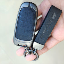 Load image into Gallery viewer, Metal Alloy Leather Key case for Jeep Compass Smart Key