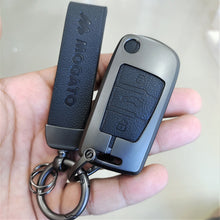 Load image into Gallery viewer, Metal Alloy Leather Key Case for AUDI 3 Button Flip Key