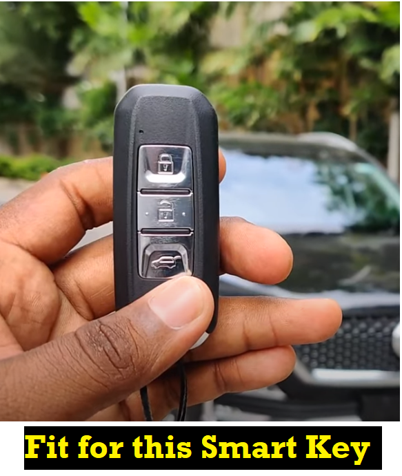 Metal Silicon Car Key Case for MG HECTOR 3 Button Smart Key