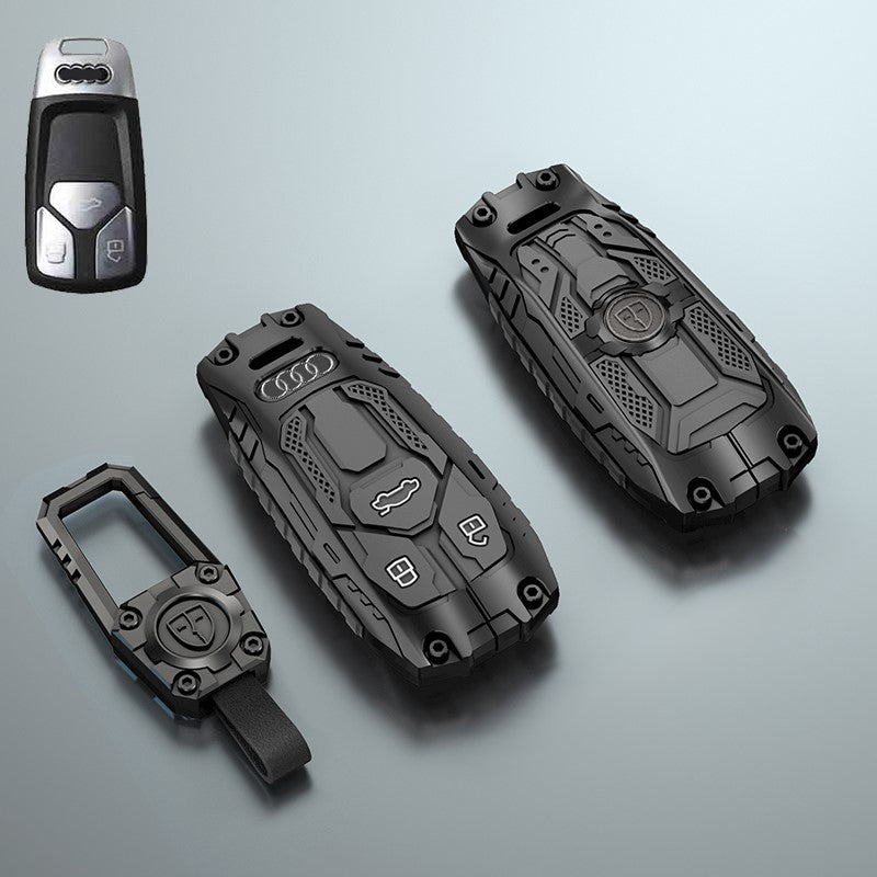 Premium Metal Black Transformer Series Soft Silicon Key Cover for New Model Audi A3 | A4 | A5 | Q3 | Q7 | Q5 | Q8