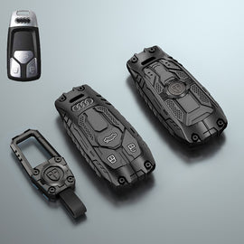 Premium Metal Black Transformer Series Soft Silicon Key Cover for New Model Audi A3 | A4 | A5 | Q3 | Q7 | Q5 | Q8
