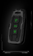 Load image into Gallery viewer, Carloginn Premium Metal Black Transformer Series Soft Silicon Key Cover for Tata 3 Button Flipkey