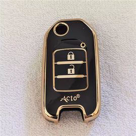 TPU Car Key Cover Fit for Honda City | WR-V | Jazz (2 Button Flip Key)